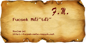 Fucsek Máté névjegykártya